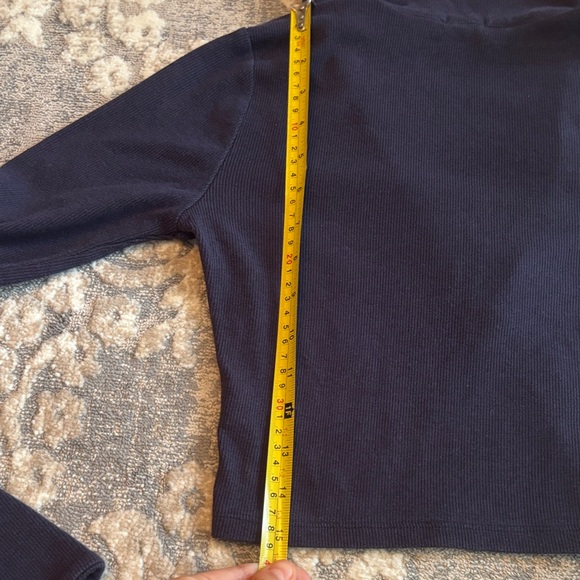 Garage Navy Long Sleeve Collared Top One Size - Picture 5 of 6